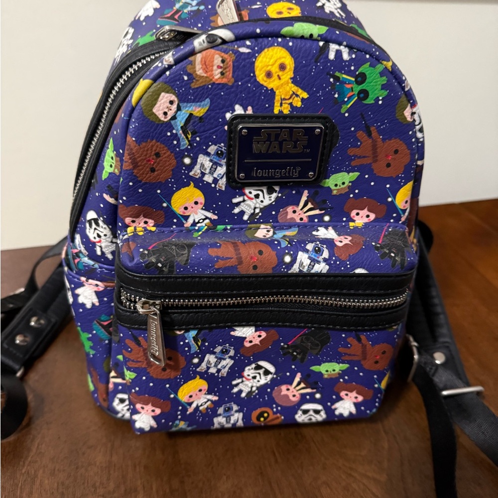 Loungefly Star Wars Kids Backpack - Blue and Multicolor